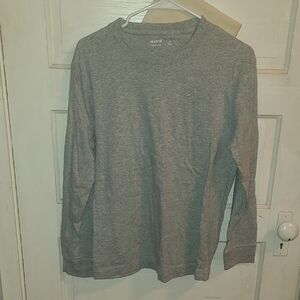 Hollister Men's Heather Gray Long Sleeve Shirt